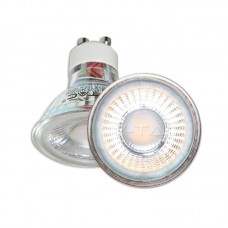 LED Spotlight - 5W GU10 Glass Cup With Lens Warm White/White